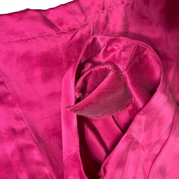 Pink Brushed Silk wrap effect sleeveless dress - Mary Jo Bruno Size 8 - Picture 10 of 15